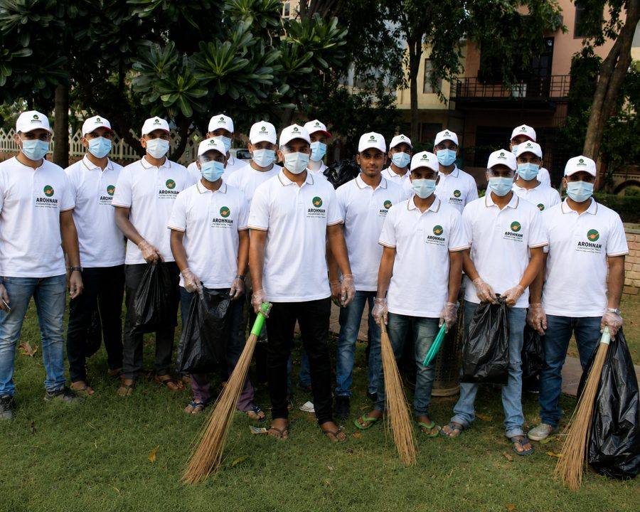 Clean-up drive at Alpha-2 Society Park, Greater Noida